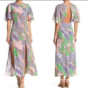 Topshop Womens Maxi Multi Color Dress Size 8